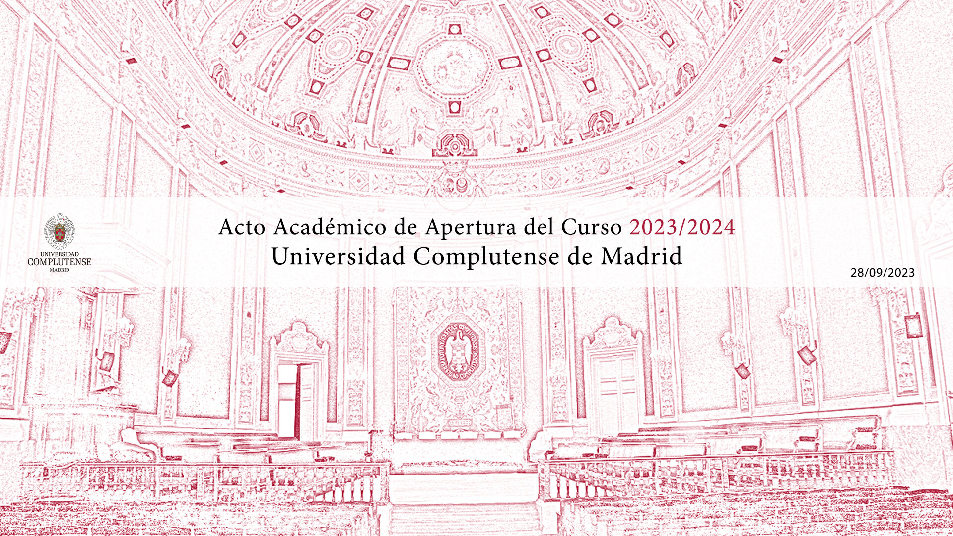 ACTO ACADÉMICO DE APERTURA DEL  CURSO ACADÉMICO 2023-2024